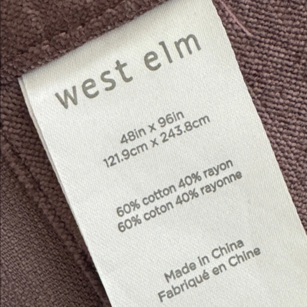 Set 2 / WEST ELM Luster Velvet Curtain 96”